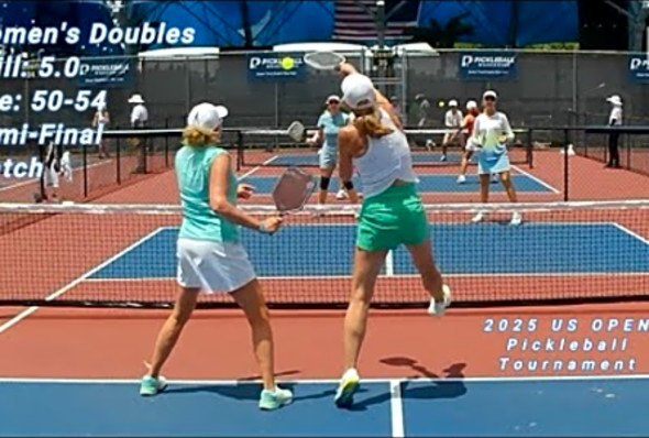 Women&#039;s Doubles 5.0, 50-54 Semi-Final Pickleball Match - US OPEN 2025
