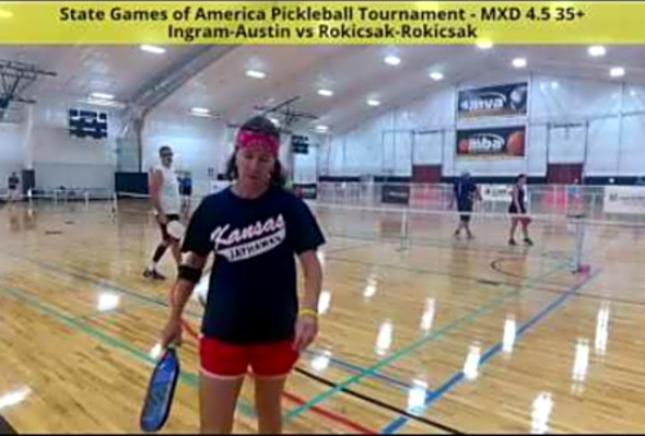 State Games of America Pickleball Tournament - MXD 4.5 35 Ingram-Austin vs Rokicsak-Rokicsak