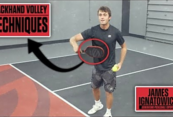 Generate Topspin with Your Pickleball Backhand Volley (Out-of-the-Air Attack)