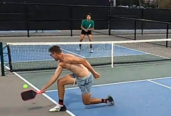 6.0 Men&#039;s Singles Pickleball. Andre Millet vs Luke Ness. Game 2 of 3