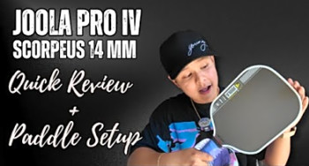 Joola Pro IV Scorpeus: Quick review Paddle Setup