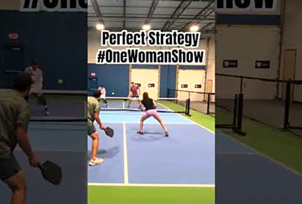 Perfect Strategy: Deep Serve, 3 shot drop, get to the Kitchen and reset #pickleball
