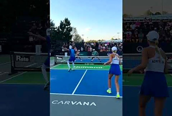 Great Point &amp; Great Match! #ppa #propickleball #pickleball #catherineparenteau #ppatour