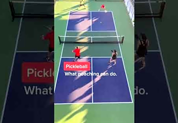 What poaching can do. #pickleball #pickleballhighlights #sport #pickleballers