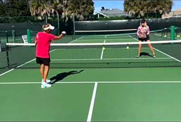 Pickleball: &quot;Backhand Attack of High Dink&quot;, Deb Harrison
