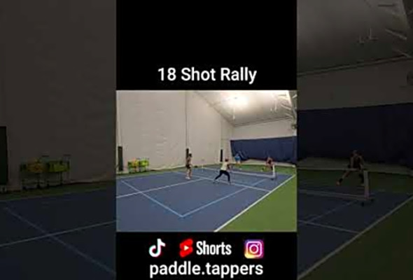 18 Shot Rally #pickleballhighlights #pickleballdoubles #mlp #ppa