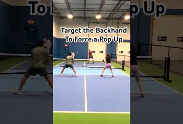 Dink to Target the Backhand to Force a Pop Up #pickleball New Vatic Pro Flash Saga 14mm SH