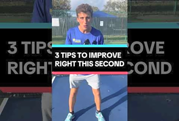 3 Tips to improve RIGHT NOW without practice #pickleball #pickleballtips #shorts