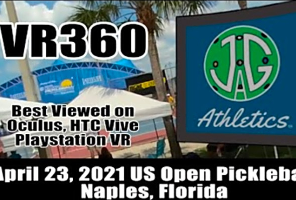 VR360 US Open Pickleball 2021 Fans and Players - Immersive View From Sidelines - Naples, Florida
