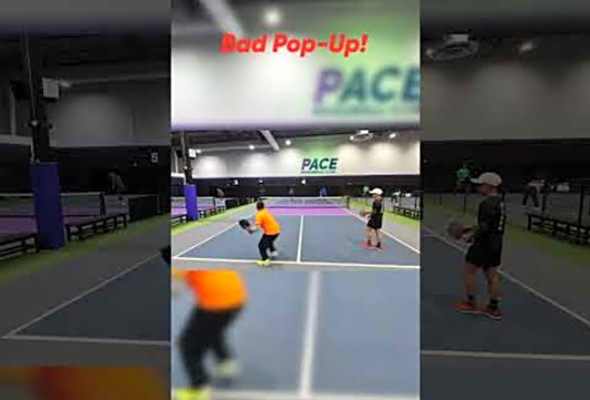 Bad Pop-Up! #thepickleballrunner #pickleball #pickleballhighlights #highlights #shorts
