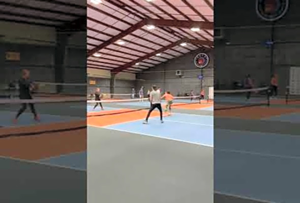 Playing Pickleball at RECS Grand Opening #12