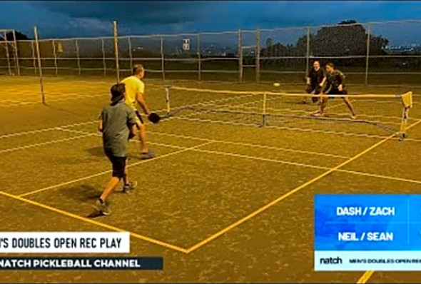 Pickleball Men&#039;s Doubles Rec Play feat. Neil/Sean vs Dash/Zach