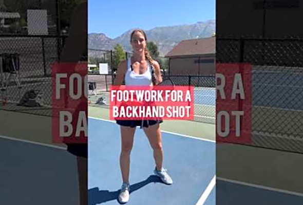 Footwork for a backhand shot! #pickleball #pickleballtips #pickleballaddict #pickleballaddiction