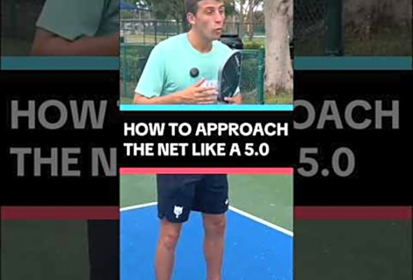 How to Approach the net like a 5.0 #pickleball #pickleballtips #shorts