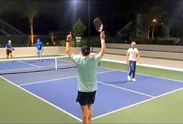YOUNG TENNIS PLAYERS CHALLENGE THE OLD GUYS! Pickleball Game at The Fort in Fort Lauderdale, FL
