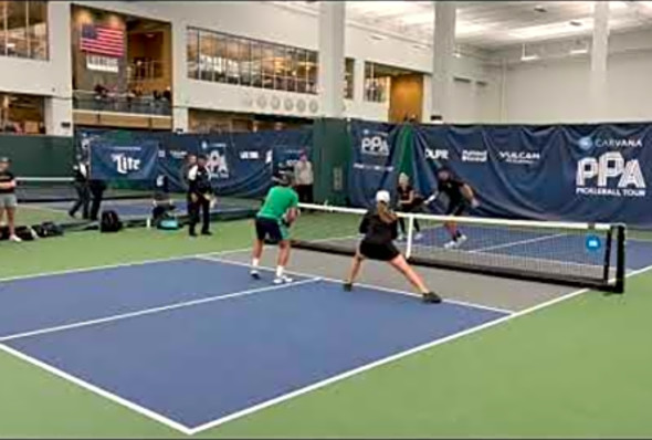 Pro mixed doubles. Thomas Wilson/Vivienne David vs Collin Johns/Meghan Sheehan-Dizon