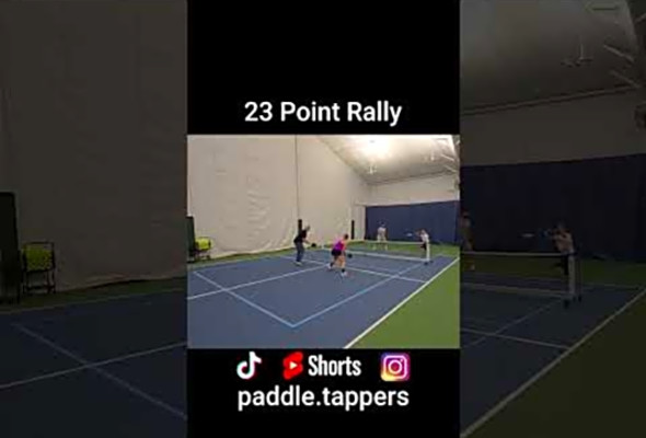 23 Shot Rally #pickleballhighlights #pickleballdoubles #mlp #ppa