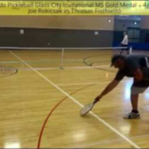 Toledo Pickleball Glass City Invitational MS Gold Medal 4.0/4.5 Joe Roki...