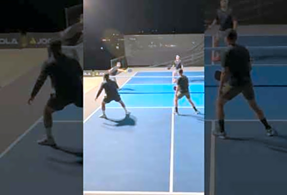 How NOT to do an Erne #pickleball #highlights #fail #shorts #ppa #lol