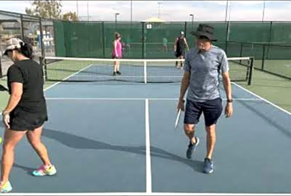 TWO GAMES! Rally Scoring Practice for Las Vegas Tournament - Coach David &amp; Lisa vs. Linda &amp; Gordon