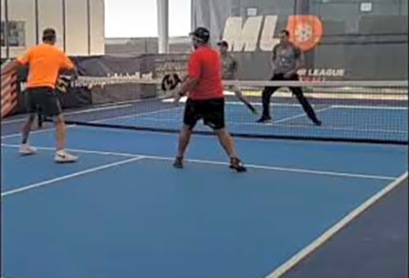 Making some believers in this match to clinch! atMajor League Pickleball atGearbox Pickleball