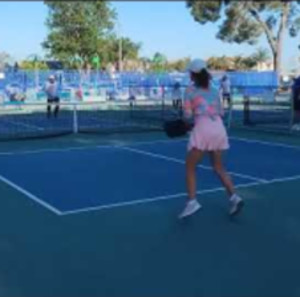 Pickleball game at Sigler Park, Westminster, CA day#23d ( Nam - Cali Com...