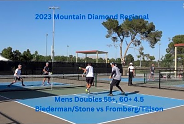 20203 Mountain Diamond Regional: Mens Doubles 55, 60 4.5: Biederman/Stone vs Fromberg/Tillson