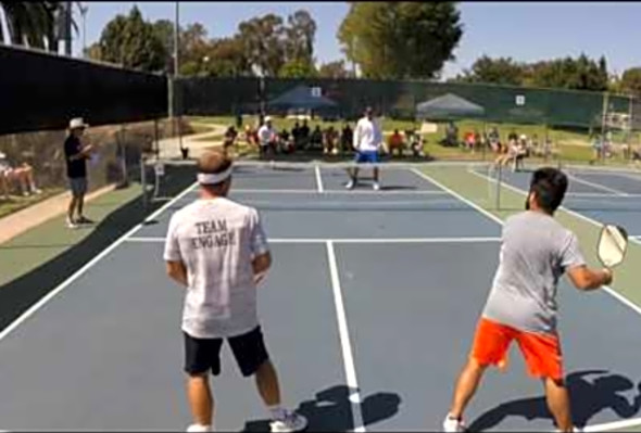 2017 Pickleball Tournament May Mayhem GOLD MD 5.0 Steve Dawson/Warnick vs.Coyle/Shinzaki Game 2