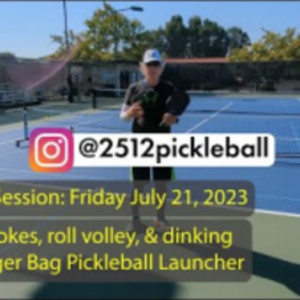 Groundstrokes, Roll Volleys, &amp; Dinking Slinger Bag Drill Session - July ...