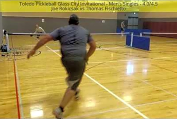 Toledo Pickleball Glass City Invitational - Mens Singles - Joe Rokicsak vs Thomas Fischietto