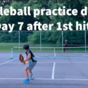 Pickleball Practice Diary - Day 7 after 1st Hit 10 years old / 7