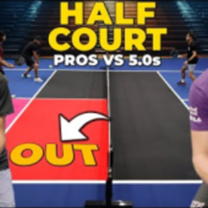 Pros Only Get HALF of Pickleball Court Against 5.0s!