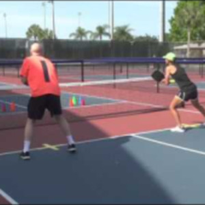 Pickleball Tutor Tips: 2 Player Poach Volley Drill