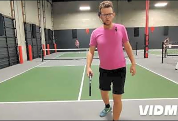 Pickleball Beginner Learning the Forehand Ground Stroke in a Professional Private Lesson