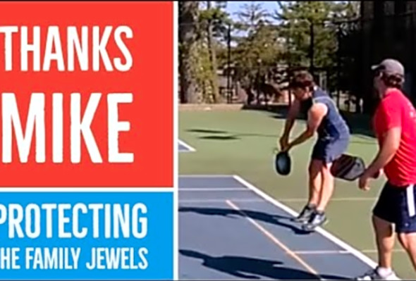 Protecting the family jewels in a pickleball game