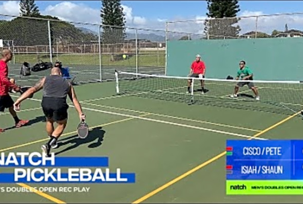 (Partial Game) Pickleball Men&#039;s Doubles Rec Play feat. Isiah/Shaun vs Cisco/Pete