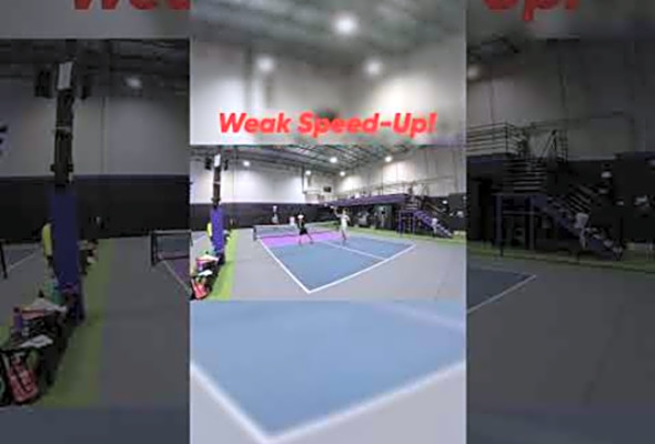 Weak Speed-Up! #pickleball #pickleballhighlights #shorts #highlights #thepickleballrunner