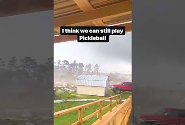 Rain, sleet, snow, hail, or tornadowe will play Pickleball anytime, anywhere.