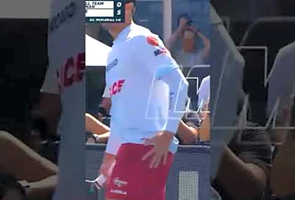 Here Comes the Backhand Thunder! #shorts #pickleball