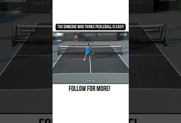 Tag someone who thinks pickleball is easy! #shorts #pickleball
