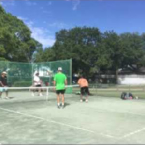 Hilton Head clay court pickleball game 4