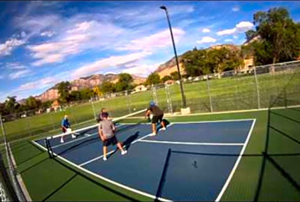 Pickleball 35 Shot Rally Kyle/Jay vs. Larry/Tyler
