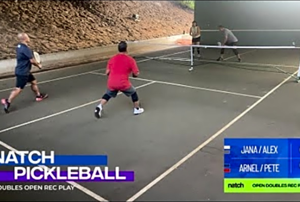 Pickleball Doubles Rec Play feat. Arnel/Pete vs Jana/Alex