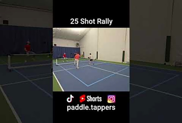 25 Shot Rally #pickleballhighlights #pickleballdoubles #mlp #ppa