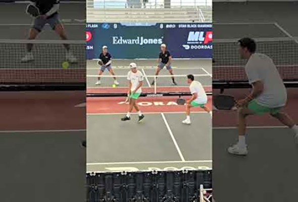 This pickleball point ends in a body bag