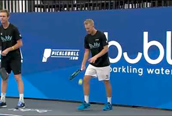 Tennis Pros Play Pickleball: Jack Sock &amp; Matt Wright vs Sam Querrey &amp; Riley Newman Match 1