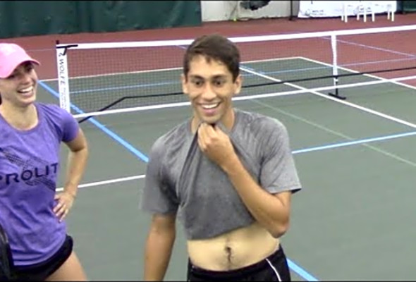 Wolfe Sports Pickleball-OMX 1/4 Final Zane Navratil/Alexi Loomis v Jack Oxler/Katie McKee (part)