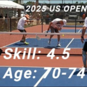 Men&#039;s Skill: 4.5 Age: 70-74 Bronze Medal Pickleball Match - 2025 US OPEN