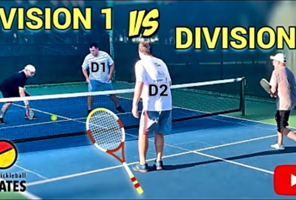 Pickleball battle: Division 1 vs Division 1 College Tennis - 4.5 Men&#039;s Doubles rec Game