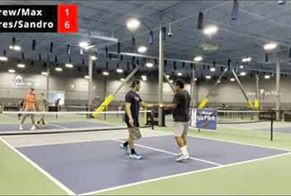 4.5 Pickleball Sandro/Andres vs. Andrew/Max Game Three